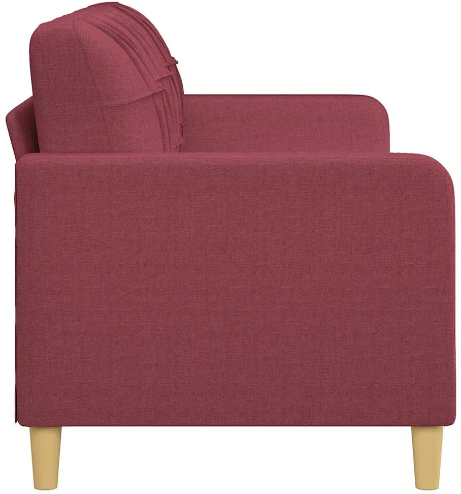 Trivietė sofa, raudonojo vyno spalvos, 180cm, audinys