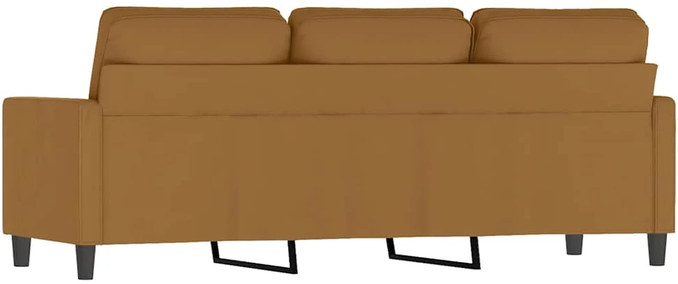 Trivietė sofa, rudos spalvos, 180cm, aksomas
