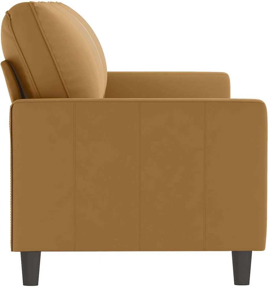 Trivietė sofa, rudos spalvos, 180cm, aksomas