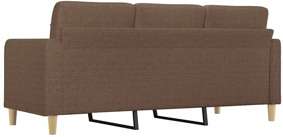 Trivietė sofa, rudos spalvos, 180cm, audinys