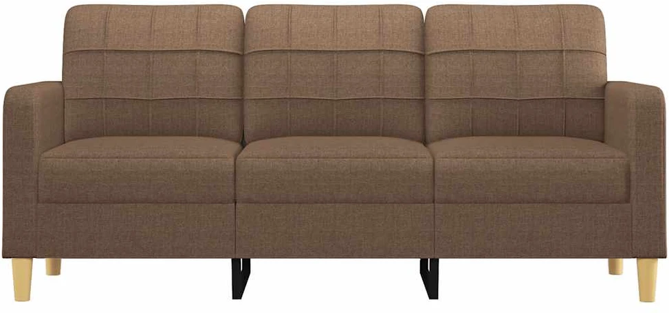 Trivietė sofa, rudos spalvos, 180cm, audinys
