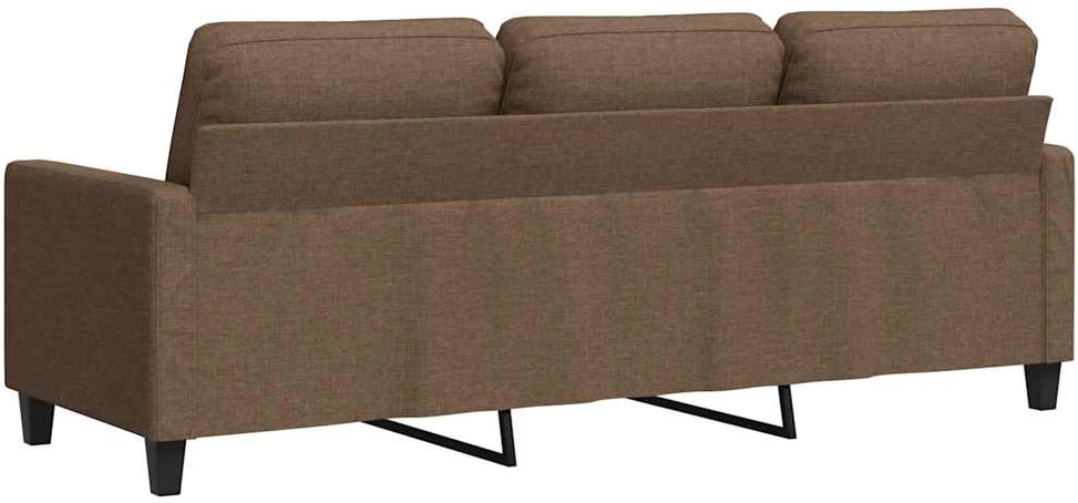 Trivietė sofa, rudos spalvos, 180cm, audinys