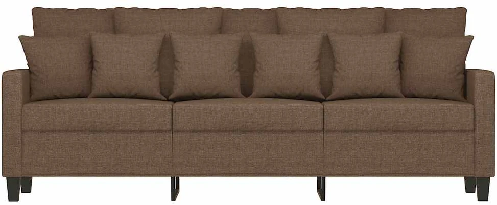 Trivietė sofa, rudos spalvos, 180cm, audinys
