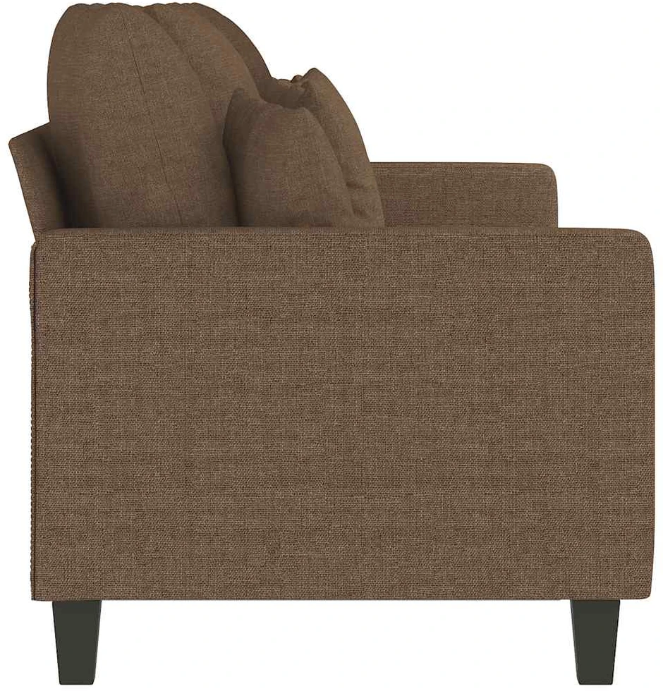 Trivietė sofa, rudos spalvos, 180cm, audinys