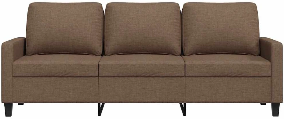 Trivietė sofa, rudos spalvos, 180cm, audinys