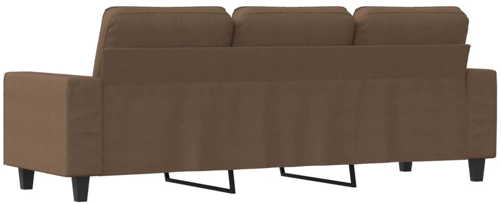 Trivietė sofa, rudos spalvos, 180cm, audinys