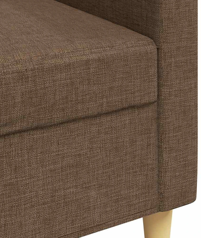 Trivietė sofa, rudos spalvos, 210cm, audinys