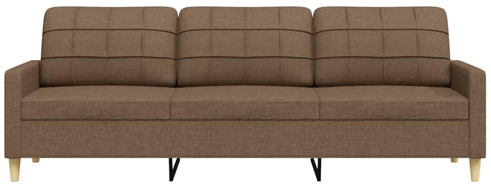 Trivietė sofa, rudos spalvos, 210cm, audinys