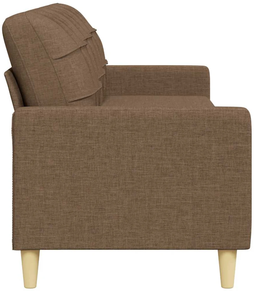 Trivietė sofa, rudos spalvos, 210cm, audinys