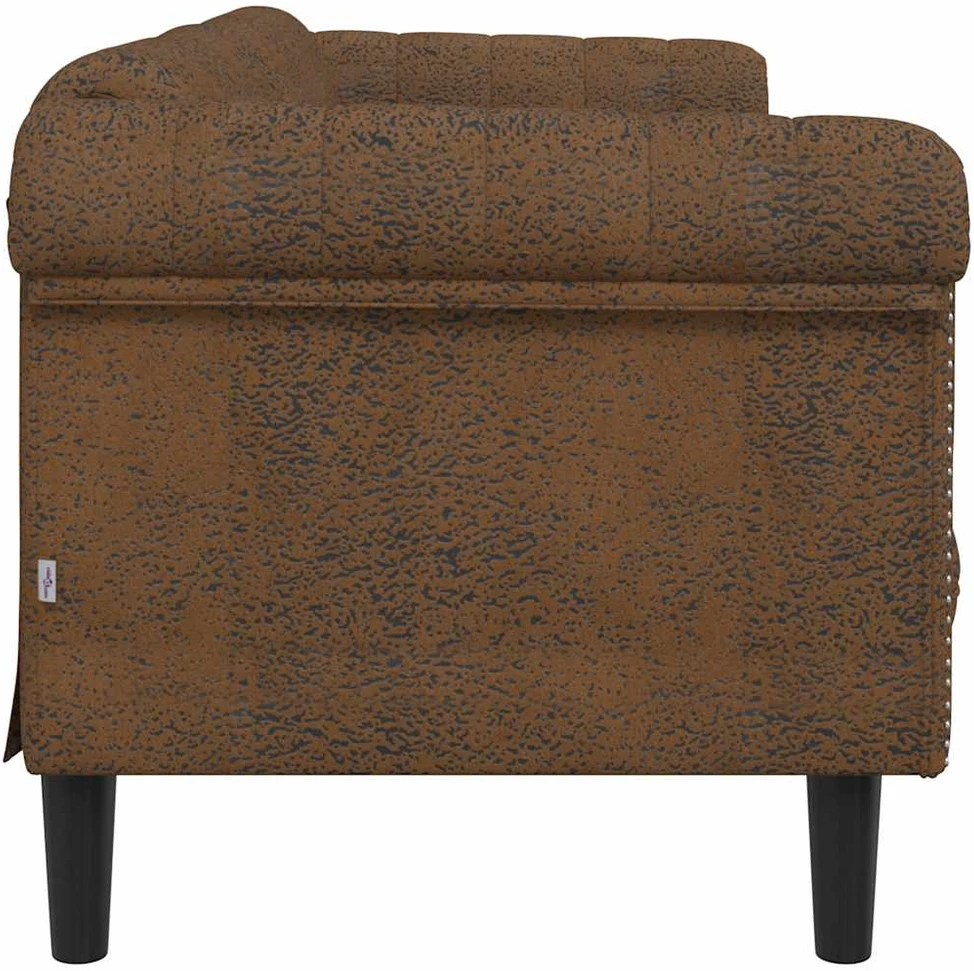 Trivietė sofa, rudos spalvos, aksomas