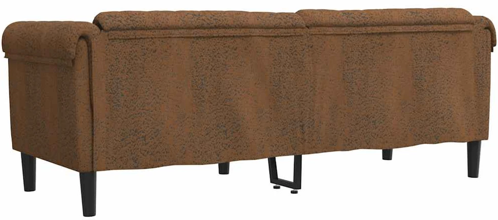Trivietė sofa, rudos spalvos, aksomas