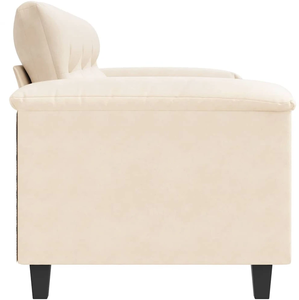 Trivietė sofa, smėlio spalvos, 180cm, mikropluošto audinys