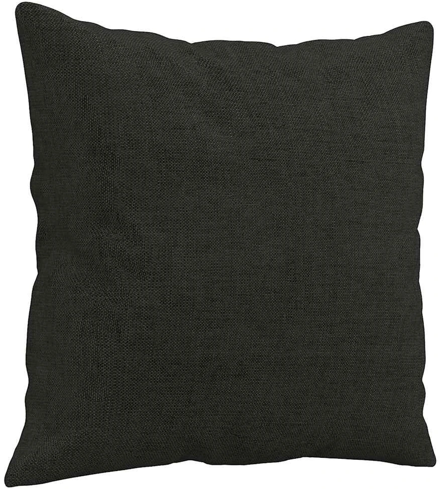 Trivietė sofa su pagalvėlėmis, juodos spalvos, 180cm, audinys