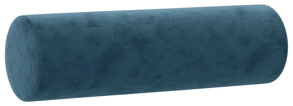 Trivietė sofa su pagalvėlėmis, mėlynos spalvos, 180cm, aksomas
