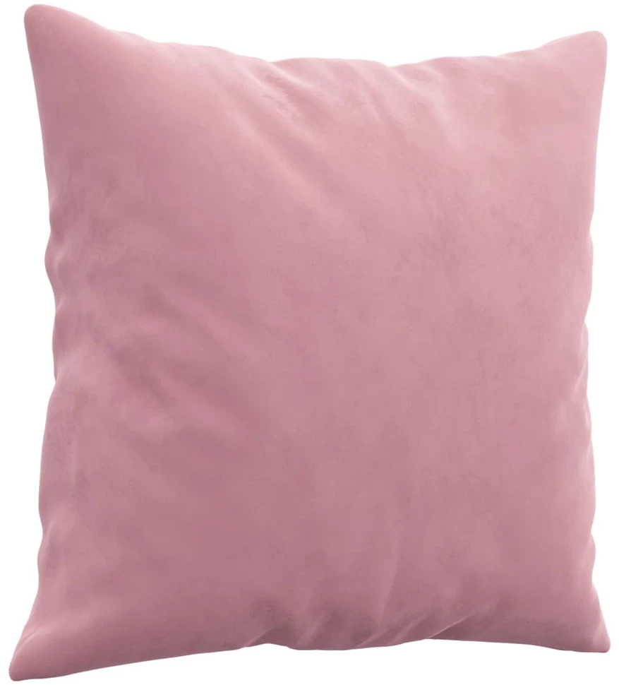 Trivietė sofa su pagalvėlėmis, rožinės spalvos, 180cm, aksomas