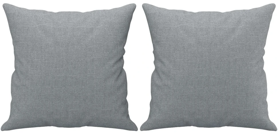 Trivietė sofa su pagalvėlėmis, šviesiai pilka, 180cm, audinys
