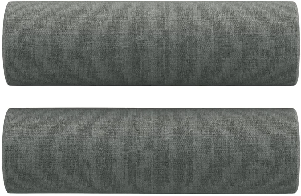 Trivietė sofa su pagalvėlėmis, tamsiai pilka, 180cm, audinys
