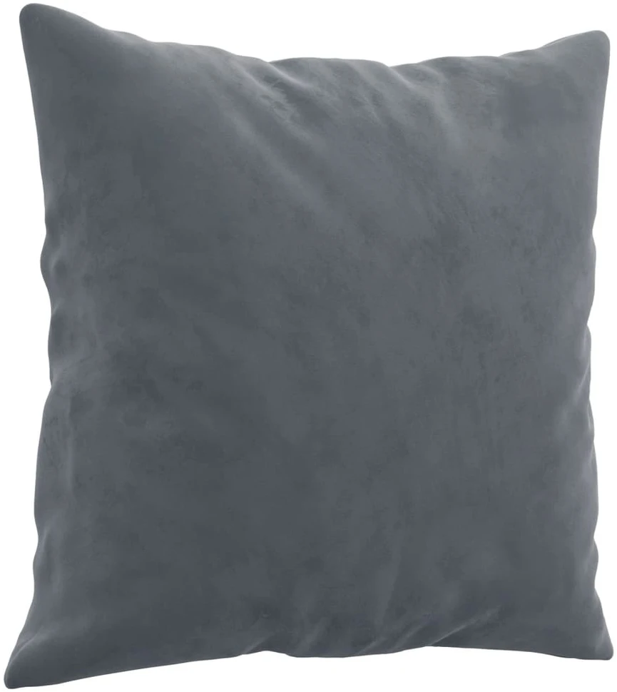 Trivietė sofa su pagalvėlėmis, tamsiai pilka, 180cm, aksomas