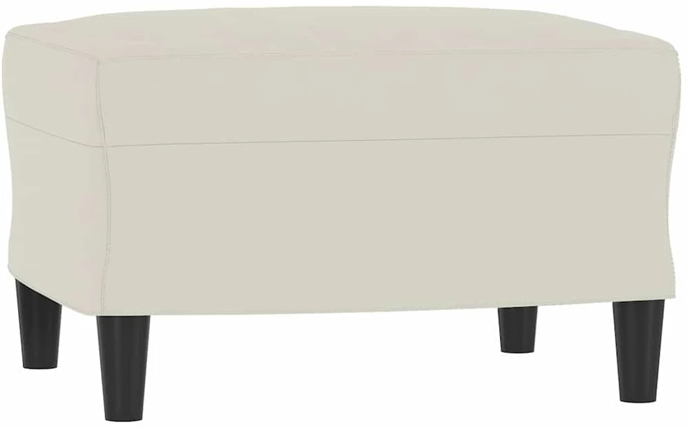 Trivietė sofa su pakoja, kreminės spalvos, 180cm, aksomas