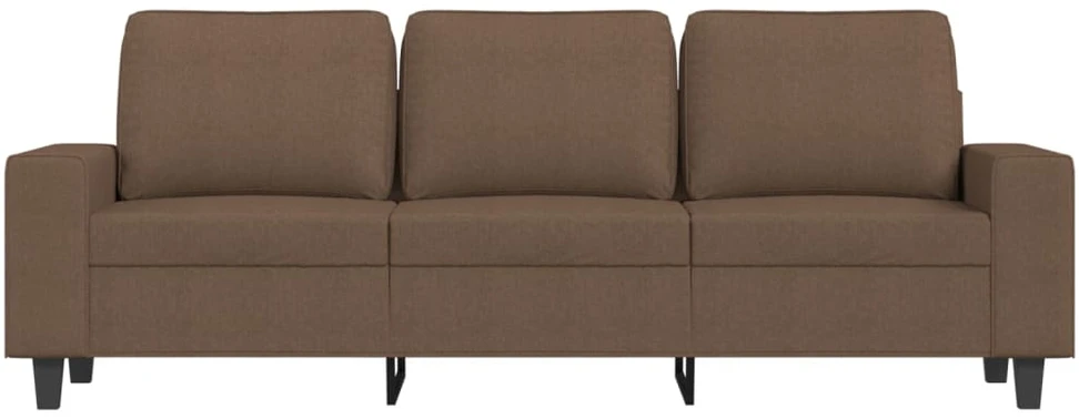 Trivietė sofa su pakoja, rudos spalvos, 180cm, audinys
