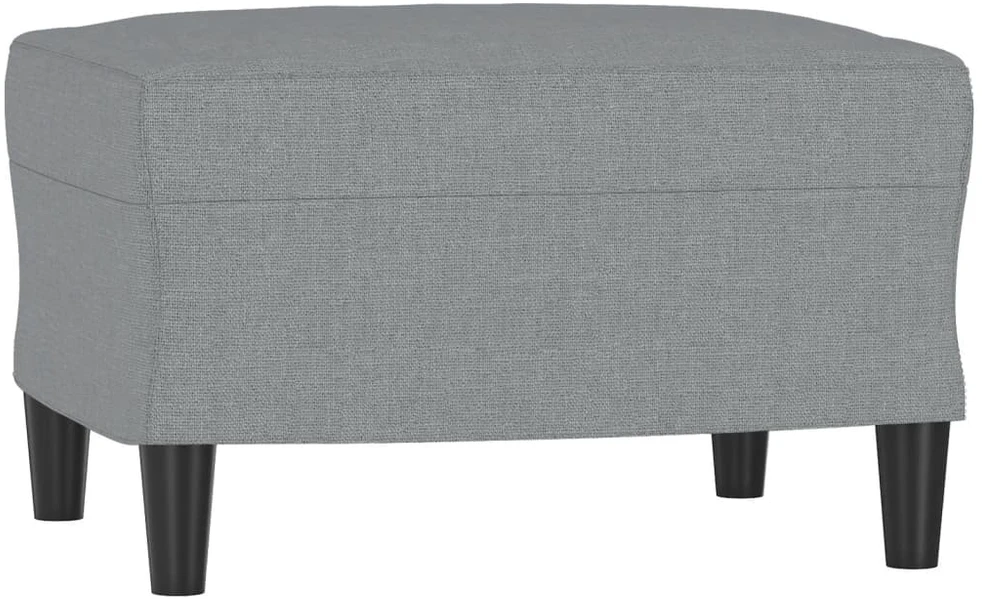 Trivietė sofa su pakoja, šviesiai pilka, 180cm, audinys