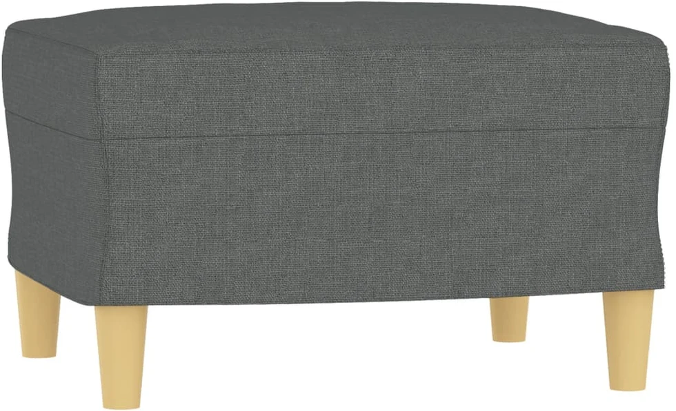 Trivietė sofa su pakoja, tamsiai pilkos spalvos, 180cm, audinys