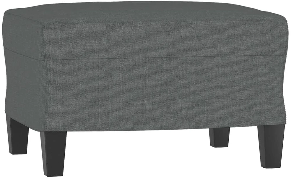 Trivietė sofa su pakoja, tamsiai pilkos spalvos, 180cm, audinys