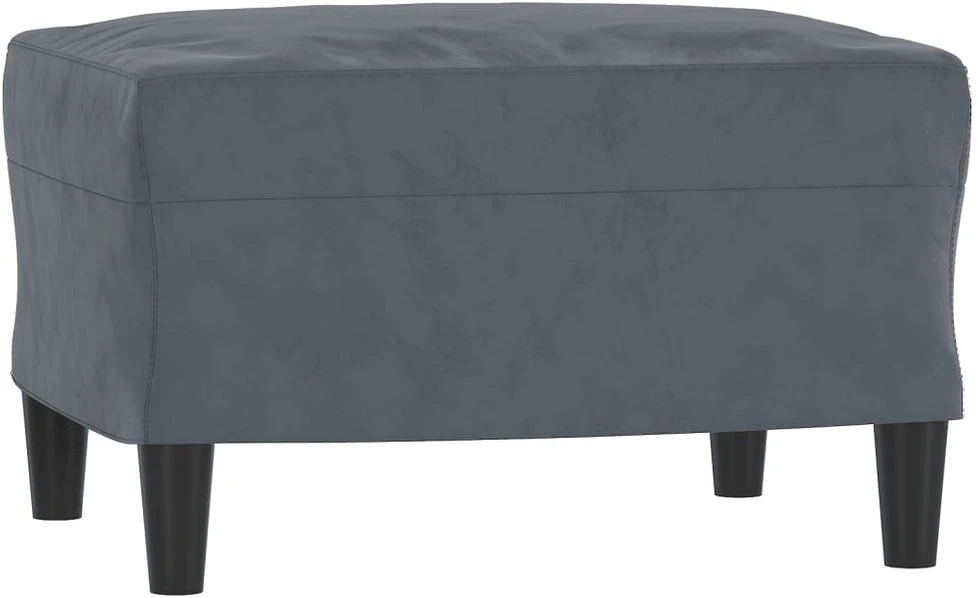 Trivietė sofa su pakoja, tamsiai pilkos spalvos, 180cm, aksomas
