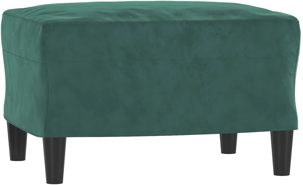 Trivietė sofa su pakoja, tamsiai žalios spalvos, 180cm, aksomas