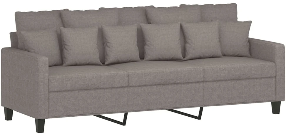 Trivietė sofa su pakoja, taupe spalvos, 180cm, audinys