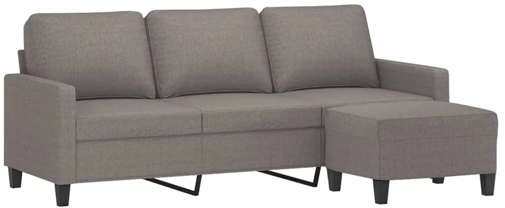 Trivietė sofa su pakoja, taupe spalvos, 180cm, audinys