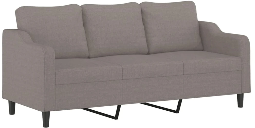Trivietė sofa su pakoja, taupe spalvos, 180cm, audinys