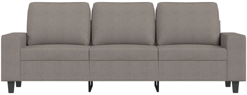Trivietė sofa su pakoja, taupe spalvos, 180cm, audinys