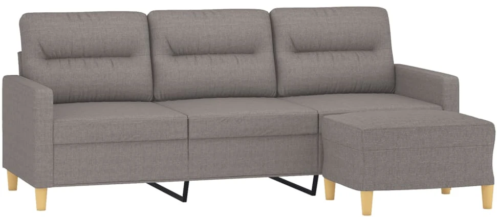 Trivietė sofa su pakoja, taupe spalvos, 180cm, audinys