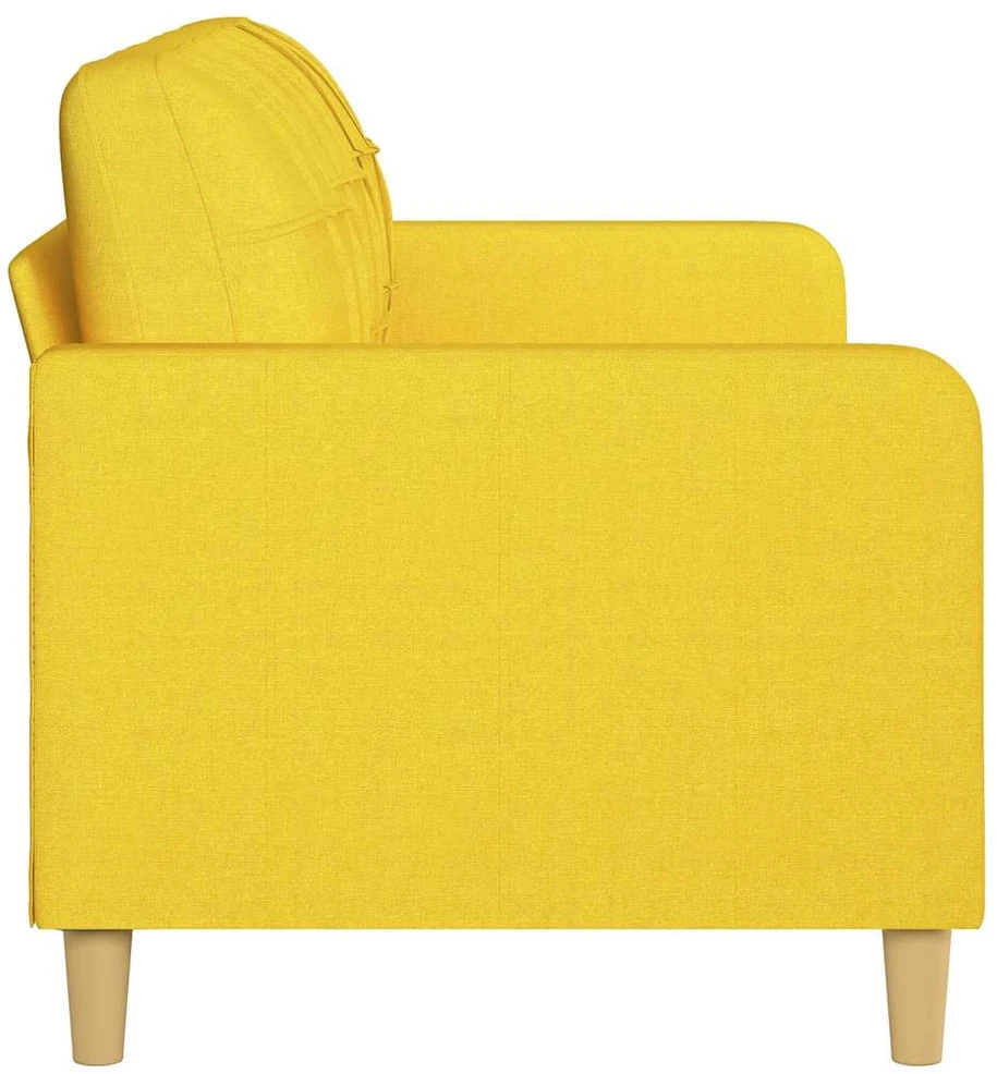 Trivietė sofa, šviesiai geltonos spalvos, 180cm, audinys