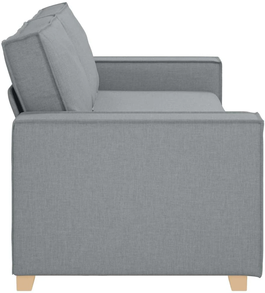Trivietė sofa, šviesiai pilka, 220x78x84 cm, audinys
