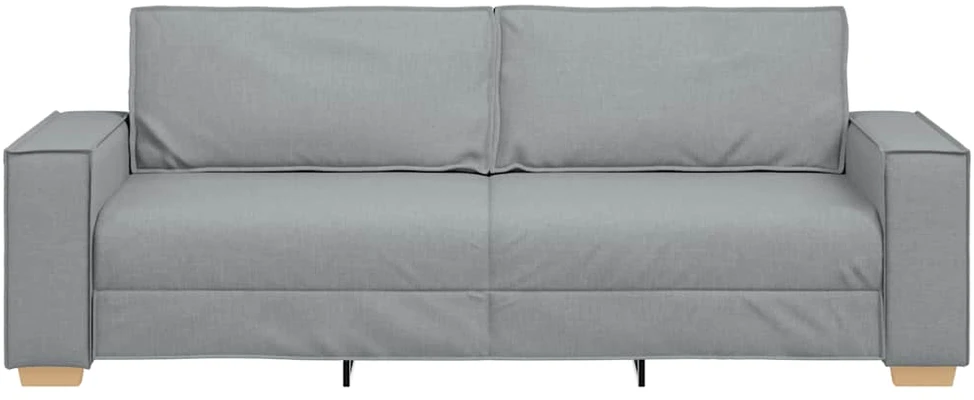 Trivietė sofa, šviesiai pilka, 220x78x84 cm, audinys