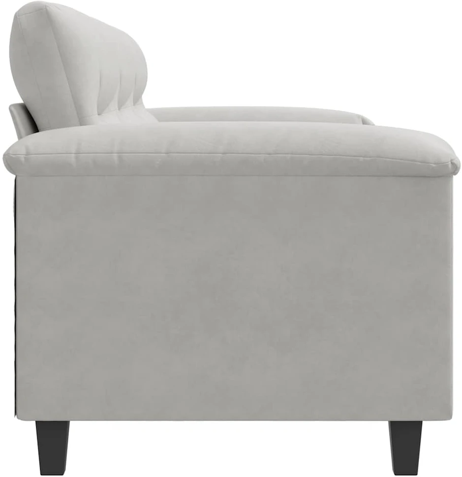 Trivietė sofa, šviesiai pilka, 180cm, mikropluošto audinys