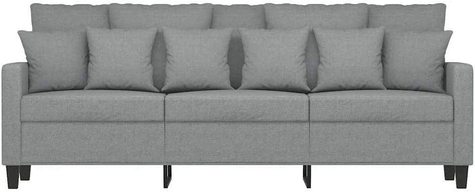 Trivietė sofa, šviesiai pilkos spalvos, 180cm, audinys