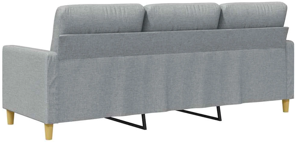 Trivietė sofa, šviesiai pilkos spalvos, 180cm, audinys