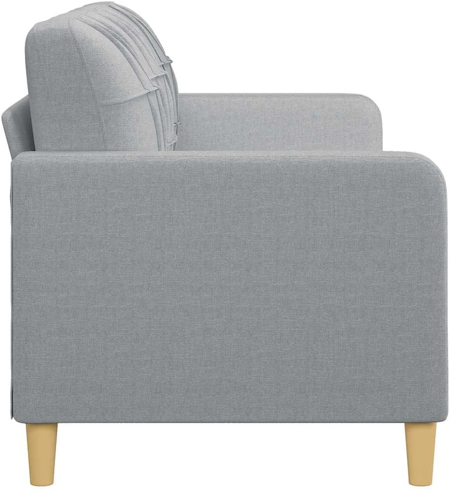 Trivietė sofa, šviesiai pilkos spalvos, 180cm, audinys