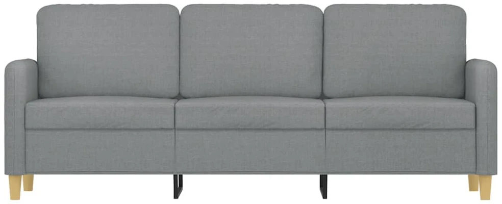 Trivietė sofa, šviesiai pilkos spalvos, 180cm, audinys