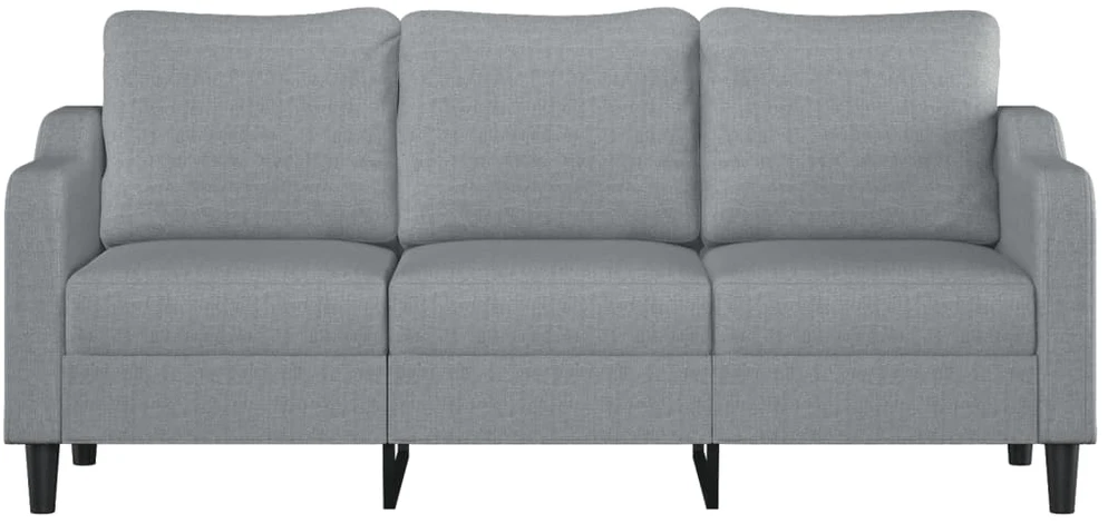Trivietė sofa, šviesiai pilkos spalvos, 180cm, audinys