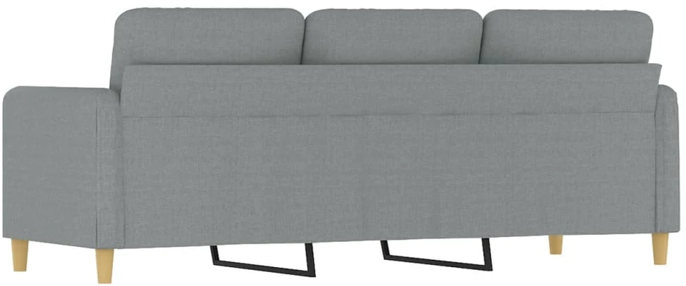 Trivietė sofa, šviesiai pilkos spalvos, 180cm, audinys