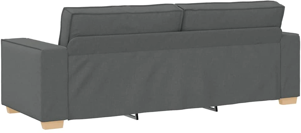 Trivietė sofa, tamsiai pilka, 220x78x84 cm, audinys