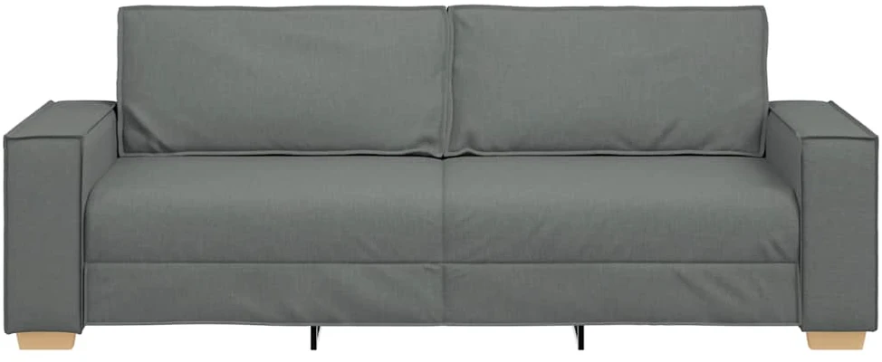 Trivietė sofa, tamsiai pilka, 220x78x84 cm, audinys
