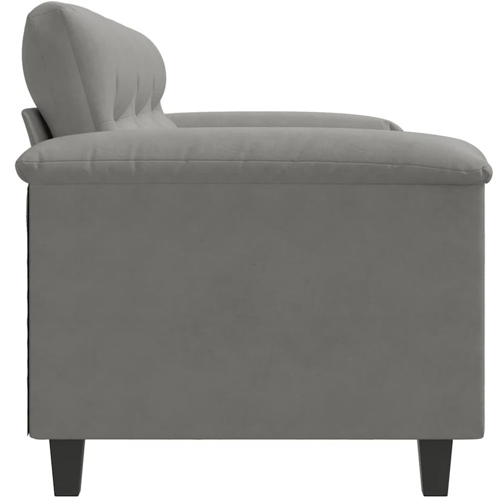 Trivietė sofa, tamsiai pilka, 180cm, mikropluošto audinys