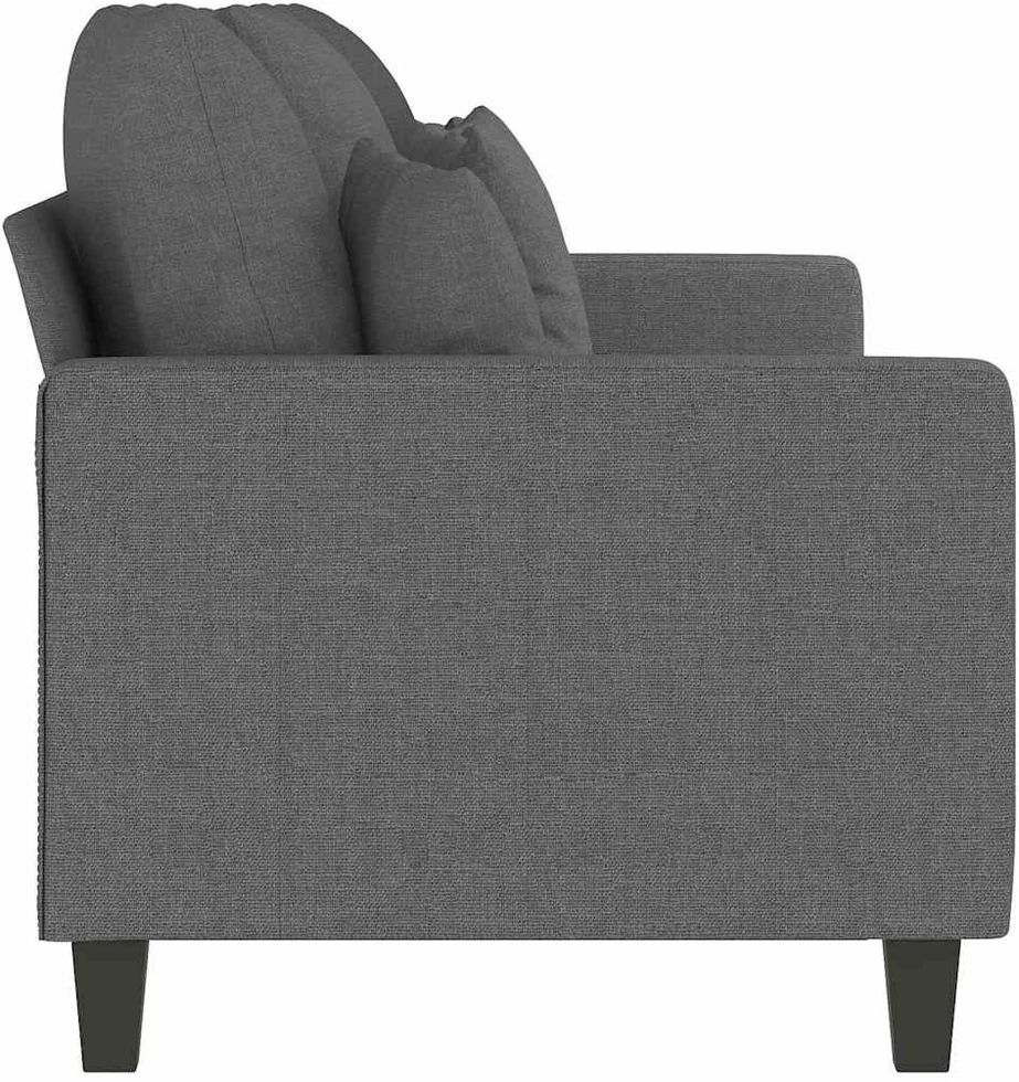 Trivietė sofa, tamsiai pilkos spalvos, 180cm, audinys