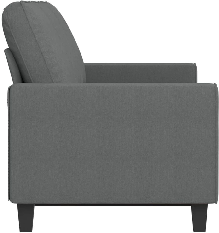 Trivietė sofa, tamsiai pilkos spalvos, 180cm, audinys