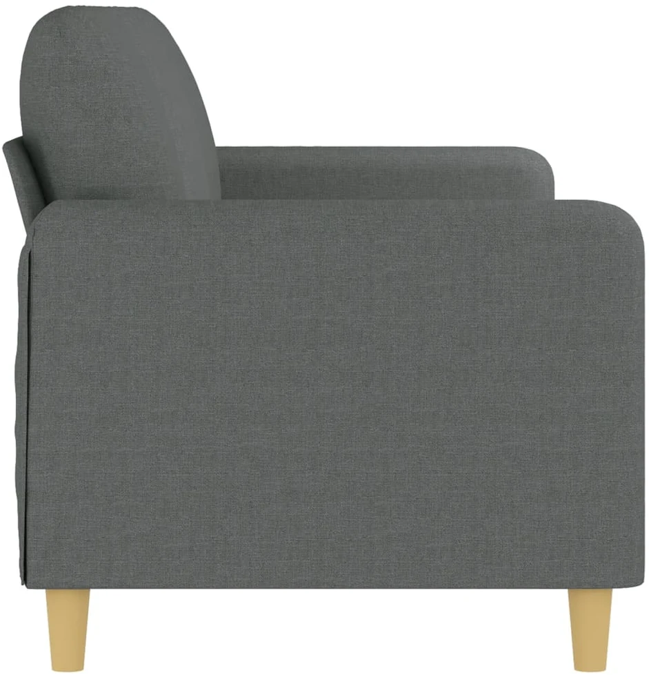 Trivietė sofa, tamsiai pilkos spalvos, 180cm, audinys